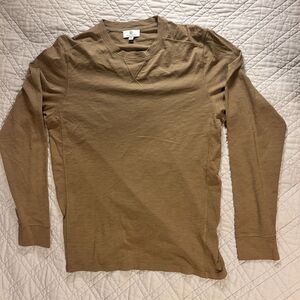 AG Adriano Goldschmied Men's Tan Stretch Long Sleeve T-Shirt Medium NWOT